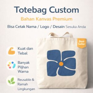 Totebag Custom Bahan Kanvas / Drill